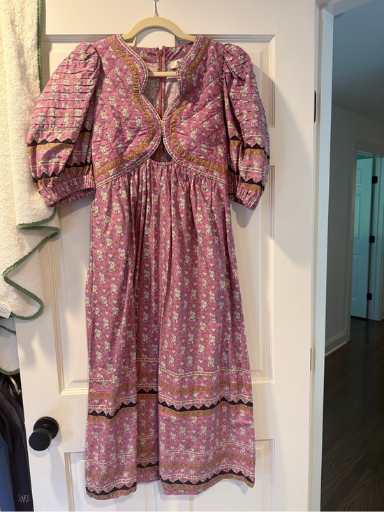 Sea New York Dresses & Skirts - Sea New York Pink Floral Sundress with Puff Sleeve Detail
